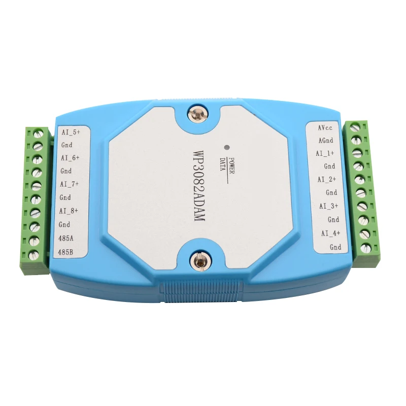 2pcs/lot 8 Channels Analog Input and Output Module 0-20MA/4-20MA 12 bit AD acquisition chip RS485 MODBUS Protocol Communication