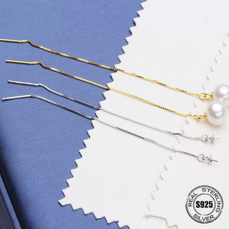 

100% genuine freshwater farming Pearl Earrings For Women S925 Sterling Silver Drop Earring Gift