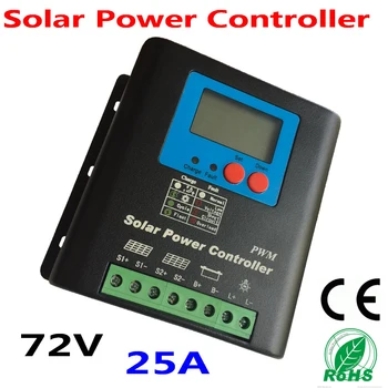 

72V 60V PV Panel Battery Charger 25A50A Solar Charge Controller Regulator with LED&LCD Display for 1800W PV Solar Panels Modules