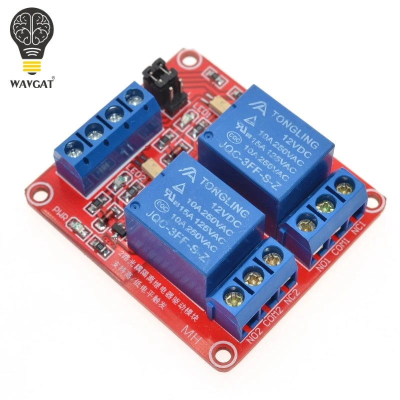 12V 2 канала 4 Автомобильный релейный модуль с Оптрон Поддержка высокой и низкой
