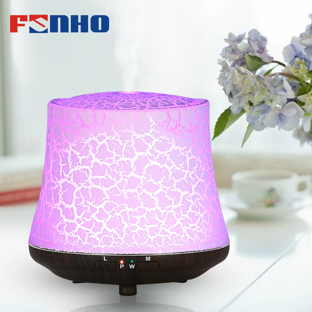 

FUNHO Electric Wood Humificador Grain Air Purifier Humidifier Essential Oil Fragrance Aroma Diffuser LED Night Light For Home