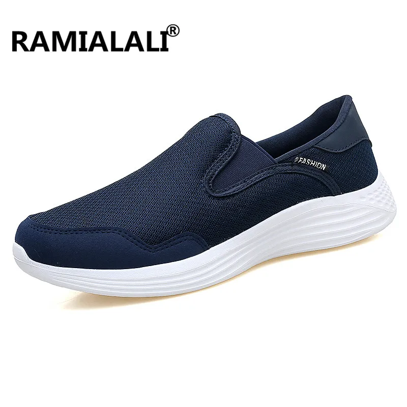 

Ramialali Men's Casual Shoes Summer Breathable Slip on Men Loafer Luxury Brand Mesh Men Shoes Zapatillas Hombre