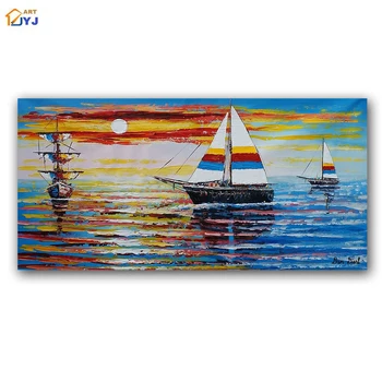 

Beautiful Seascape Picture JYJ Handmade Modern Oil Painting on Canvas Wall Art Gift for Living Room Decoration No Frame SL062