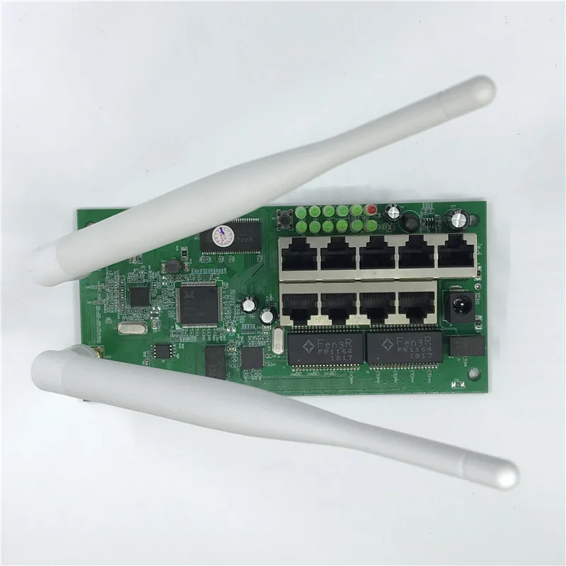 ANDDEAR 9 poort draadloze router moederbord module custom schroef gat metalen shell breedband snelle thuis kit 2 4g