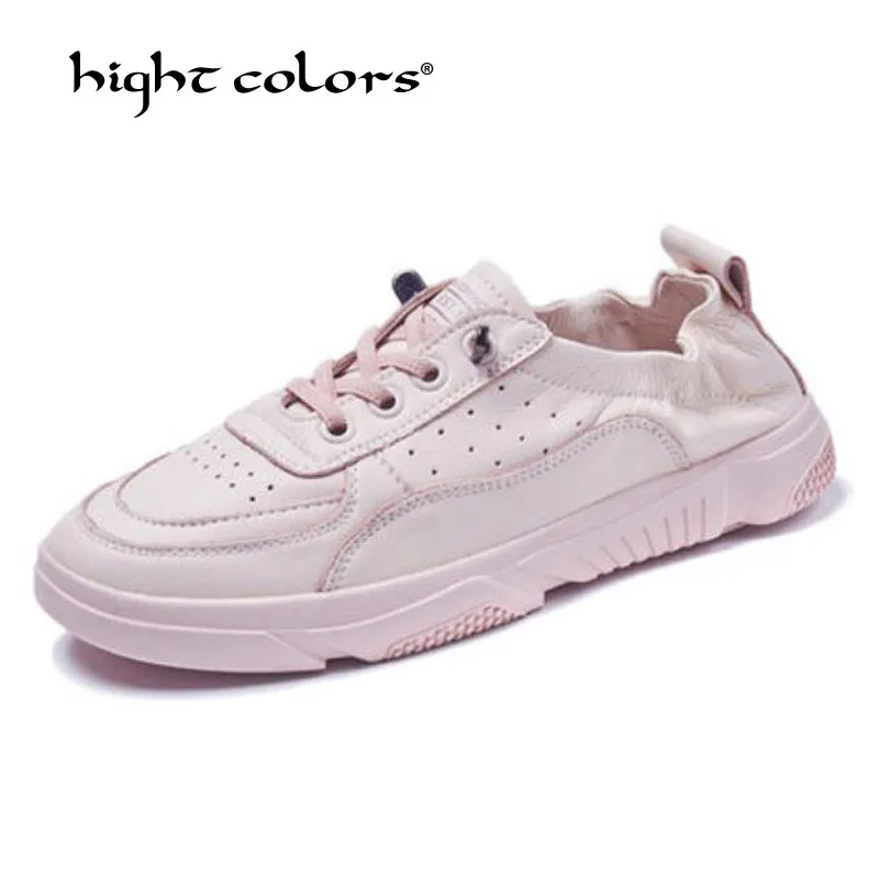 

Summer Women Shoes Casual Cutouts Genuine Leather Shoes Hollow Floral Breathable Platform Flat Shoe White Black 22.5-24.5cm