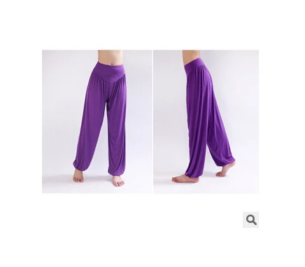 YRRETY белые широкие брюки из гарема черные леггинсы штаны с эластичной резинкой на талии повседневные штаны Свободные Брюки Плюс Размер Femme леггинсы - Цвет: K044 Purple