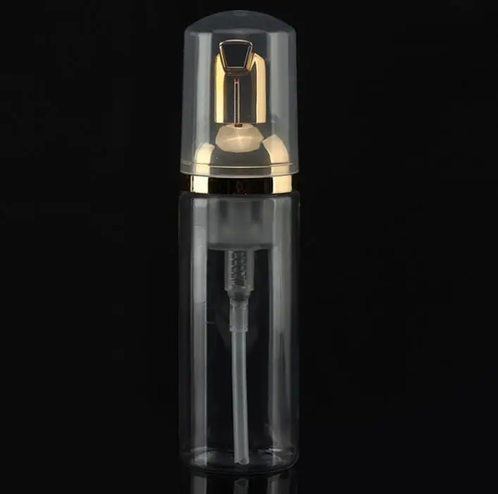 

1pc High quality 30ml/50ml Plastic Foamer Bottle Pump Facial Cleanser clear liquid Soap Dispenser Foam bottle with golden foamer