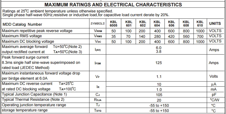 Diode Bridge Rectifier 5PCS 6A 800V diode bridge rectifier rectifier diodes electrical rectifier diodes