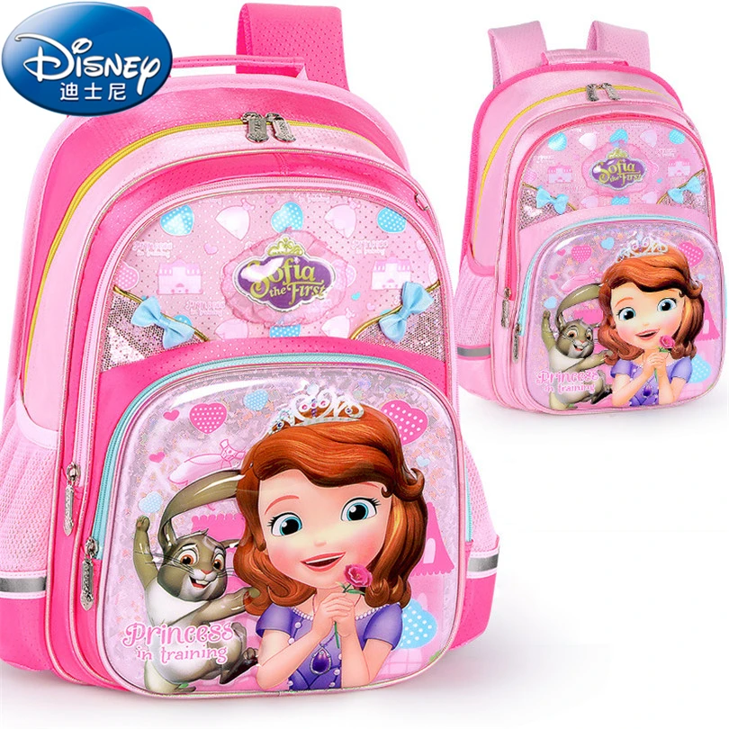 

Disney Sofia Princess Children's Backpack High Quality School Bags for Boys Cartoon Schoolbag Ultralight Kids Satchel Grade 1-5
