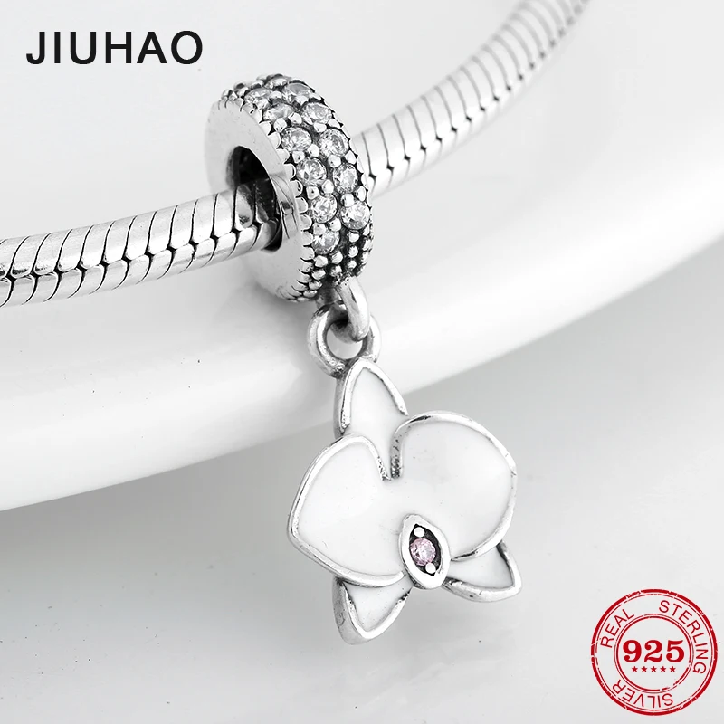 

Like Butterfly Flowers 925 Sterling Silver Clear Crystal CZ fine Pendants Beads Fit Original Pandora Charm Bracelet Jewelry