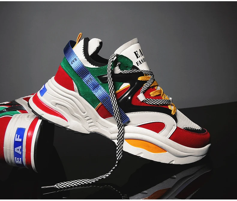 Men's Casual Shoes Trainers Sneakers Dad Shoes Men Winter Classic High Platform Chunky Sneaker Black And White Sneakers Men Shoe (18)