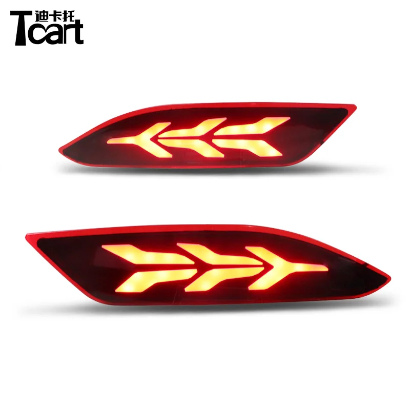 

Tcart 2PCS For Honda Vezel 2018 2019 Multi-function LED Tail Rear Bumper Light Rear Auto Bulb Brake Light 12v car Reflector