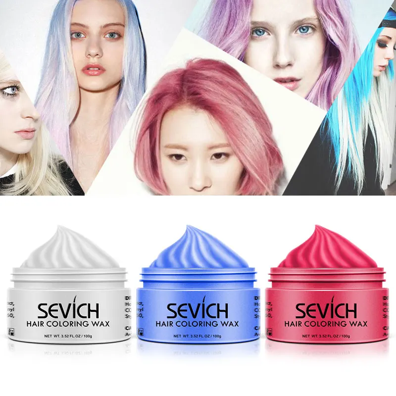 Temporary Hair Color Wax Men Diy Mud One Time Molding Paste Dye