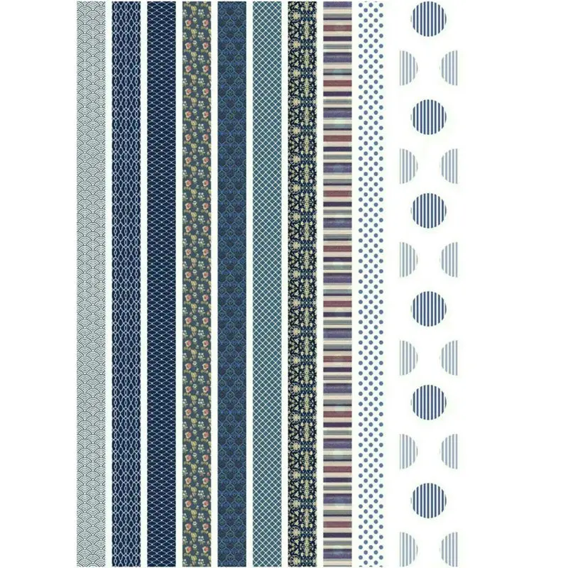 Из 2 предметов синий в полоску лента DIY Uncut украшения для скрапбукинга