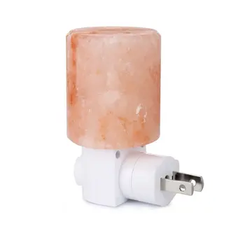 

Mini Hand Carved Natural Crystal Himalayan Salt Lamp night light (cylinder-shaped)