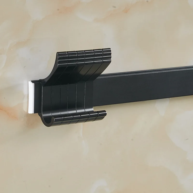 SRJ Aluminum White Black 5/6 Robe Hooks Modern Wall Mounted Bath Towel Hanger Bathroom Kitchen Towel Hanger Door Decor