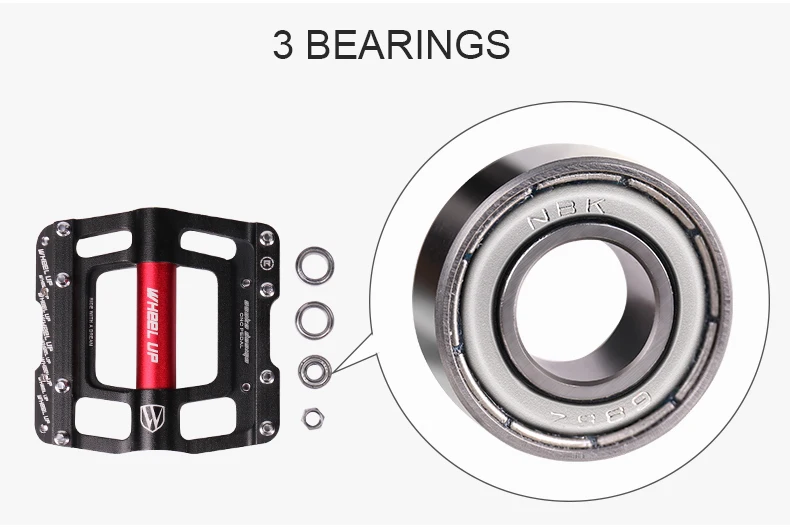 Колесный Горный Дорожный велосипед велосипедные педали 3 закрытые подшипники ЧПУ велосипедные педали Сверхлегкий Алюминий Подшипник Из Сплава Аксессуар