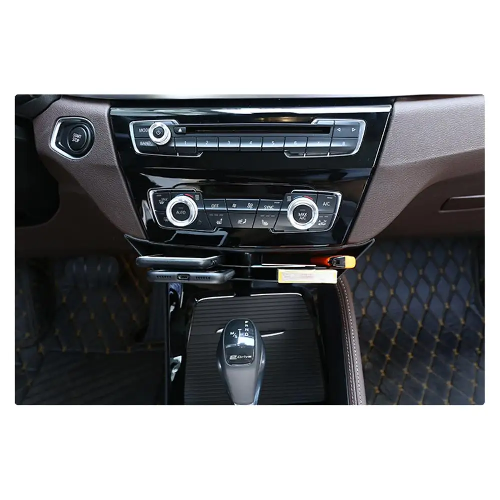 RUIYA центральной консоли ящик для хранения держатель, чехол, органайзер подходит для BMW X1 F48/BMW X2 F49, хранение мобильных телефонов салона автомобиля