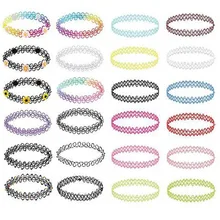 Мода 24 шт колье ожерелье набор стрейч бархат Классический готический шнурок татуировки колье