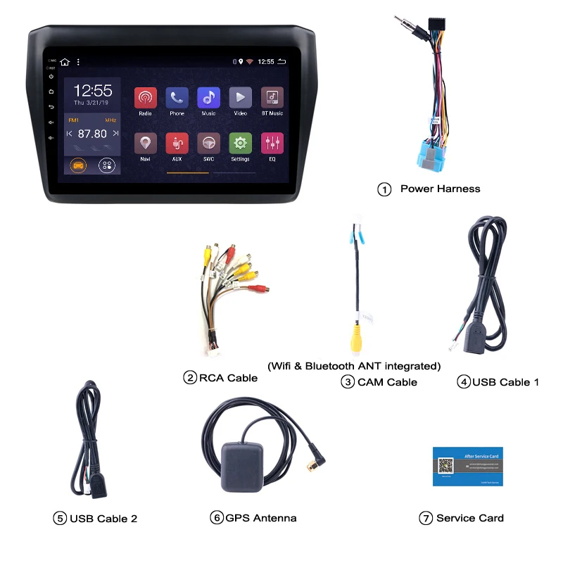  9 inch 2.5D Octa Core Android 8.1 Car DVD Multimedia Player For Suzuki Swift 2017 2018 2019 GPS Nav