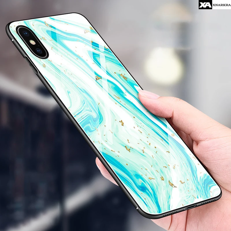 

Gold Foil Marble Case For iPhone XS MAX XR X 10 Luxury Glitter Marble Stone Painted Soft Silicone Cover For iPhone 7 8 6 6S Plus