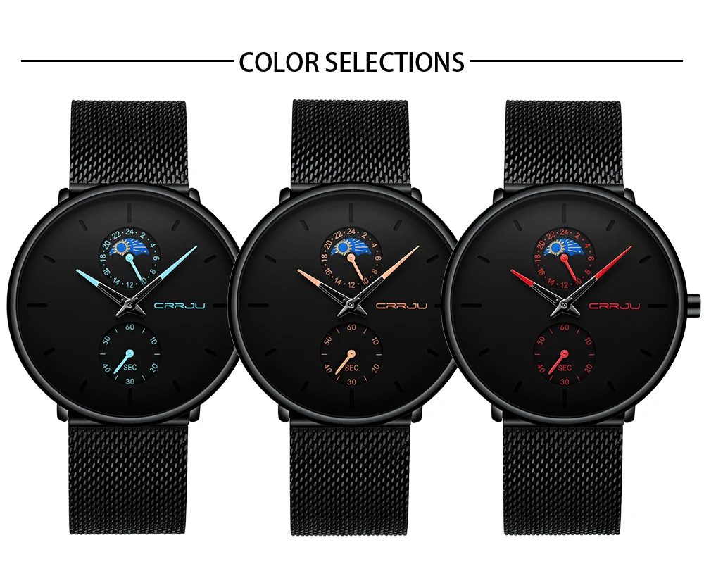 Relojes Hombre новые CRRJU мужские часы лучший бренд класса люкс полностью стальные деловые кварцевые часы для мужчин и женщин спортивные водонепроницаемые часы