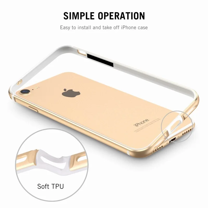 Ascromy For iPhone 6 Case Protective Aluminum TPU Hybrid Bumper Frame Silicone For iPhone 6s Plus 6 S 6plus Rubber Accessories (5)
