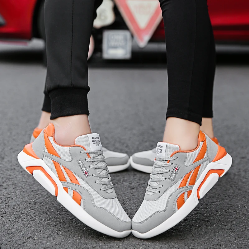 

2019 spring couple Sneakers Breathable mesh running Sport Shoes for adults man woman Fitness trainers Calzado de hombre