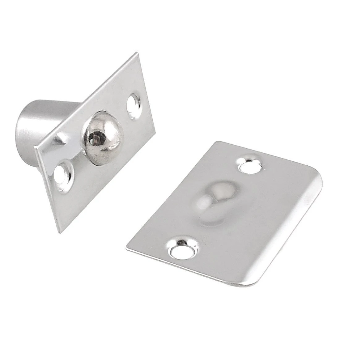 

DSHA New Hot a13022200ux0211 Strike Plate Closet Door Ball Catch Latch Catcher, Silver Tone