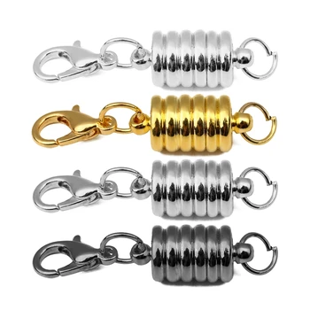 

5pcs/lot clasp for jewelry making gold gun black silver rhodium color 8x17mm magnetic clasp in jewelry connector