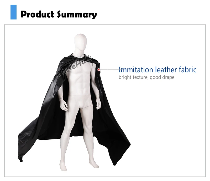 Batman-Cloak-Big-Black-Cape-Model-B-Immitation-Leather-Fabric-UncleHulk-12