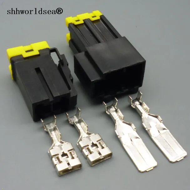 

shhworldsea 2pin 9.5mm auto electric plug wiring harness connector Electrical Large Heavy Current Plug 7122-4123-30 7123-4123-30