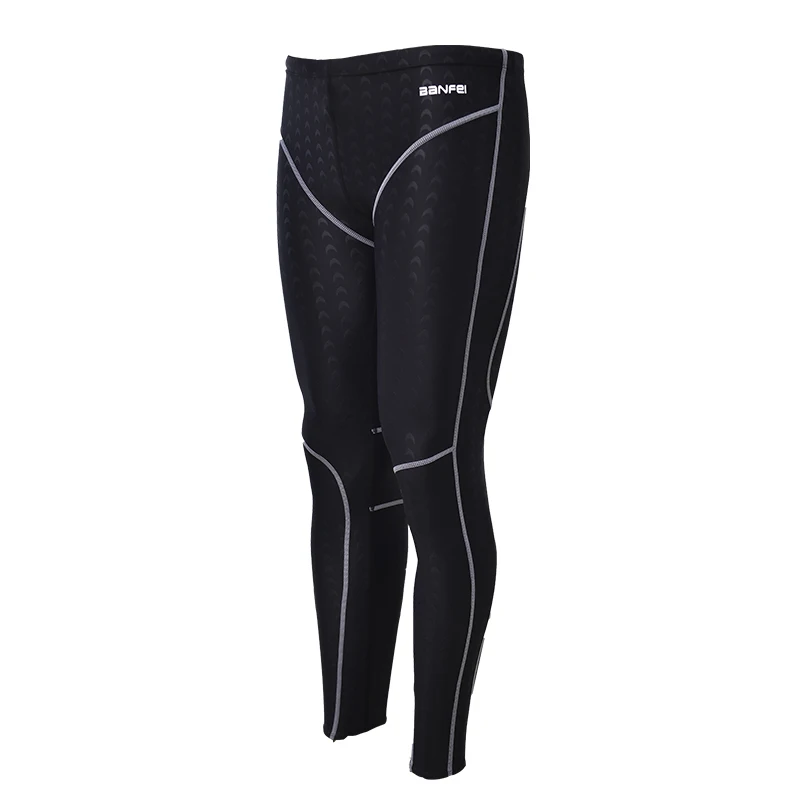 

Mens Sun Protection Sharkskin Long Diving Leggings Dive Surfing Pants Swimming Trunks Racing Swimwear Men Jammers Swimming Suit