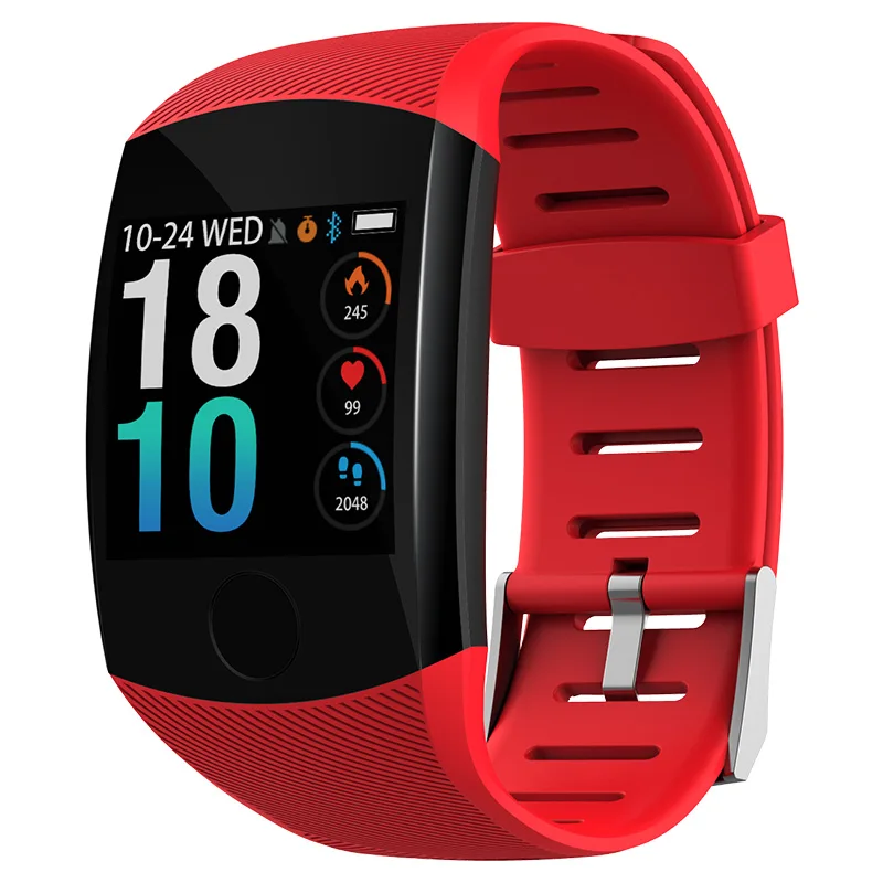 Горячие Q11 Смарт-часы Водонепроницаемый Фитнес-браслет большой сенсорный экран сообщение напоминание сердце время трекер физической активности, браслет - Цвет: Красный