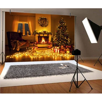 

Christmas Eve Stove Decoration Backdrop for Christmas Party or Pictures Christmas XT-7299
