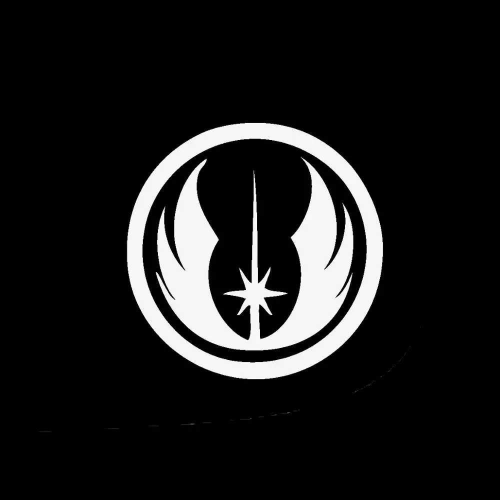 Jedi заказ Звездные войны семейные наклейки для автомобиля наклейки на бампер водонепроницаемый задний лобовое стекло виниловая наклейка Мультяшные автомобильные аксессуары TT189 - Название цвета: White