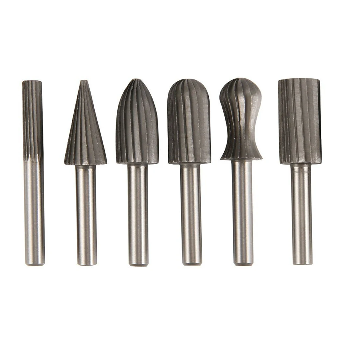 

6pcs Set Rotary Burrs Steel Tungsten Shank 6mm Rotary Milling Cutter