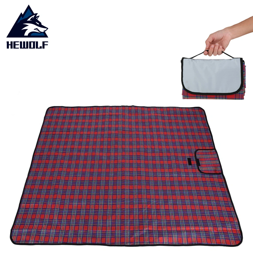 Hewolf 1.5*1.3M Camping Picnic Barbecue Folding Mat Practical Easy