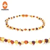 HAOHUPO collier en ambre naturel certificat d'approvisionnement authenticité véritable baltique ambre pierre bébé collier cadeau 10 couleur 14-33cm ► Photo 3/6