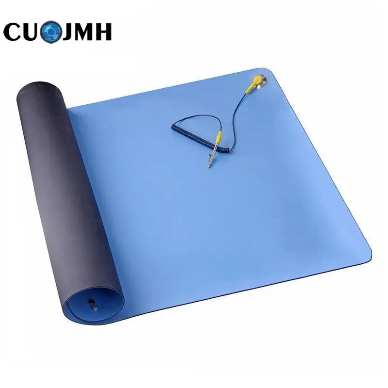 

1 Set Blue 70*50cm Rubber Anti-static Mat Portable Computer Repair Appliance Repair Work Mat Rubber Non-slip Table Cloth Mat