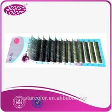 10 лотков смешанные цвета шелковые ресницы цветные накладные ресницы натуральные накладные ресницы 2 тона смешанные размеры толщина 7 мм до 15 мм макияж