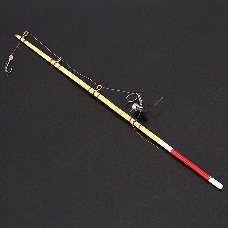 

1/12 Ratio Toy House Miniature Fishing Rod Fishing Tool Model Toy Doll Doll House Decoration Accessories Children Doll House D