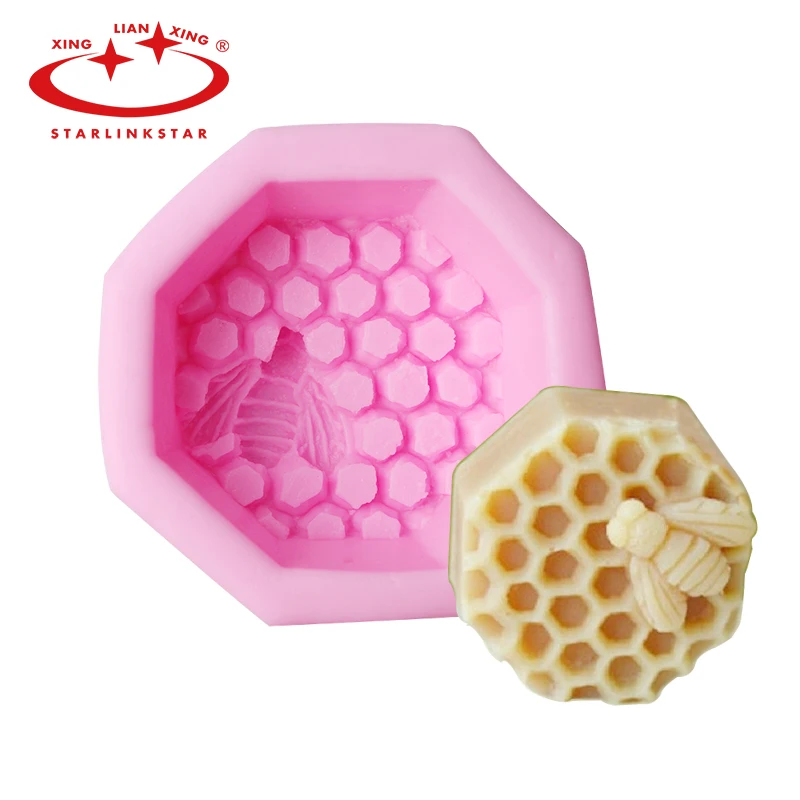 

DIY Bees Honeycomb Modelling Cake Mold 3D Soap Cake Decoration Mold Silicone Candle Mold of Arts and Crafts