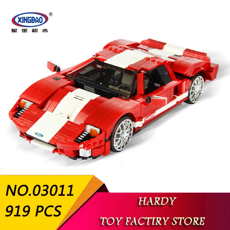 

Xingbao 03011 Technology Series Creative MOC Red Phantom Sports Car Children Assemble Particle Toys Building Blocks