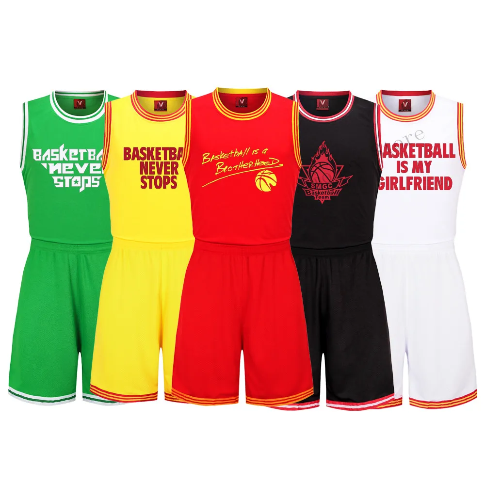 Adsmoney DIY Adult USA Basketball Clothes Set Sports Suits Letter