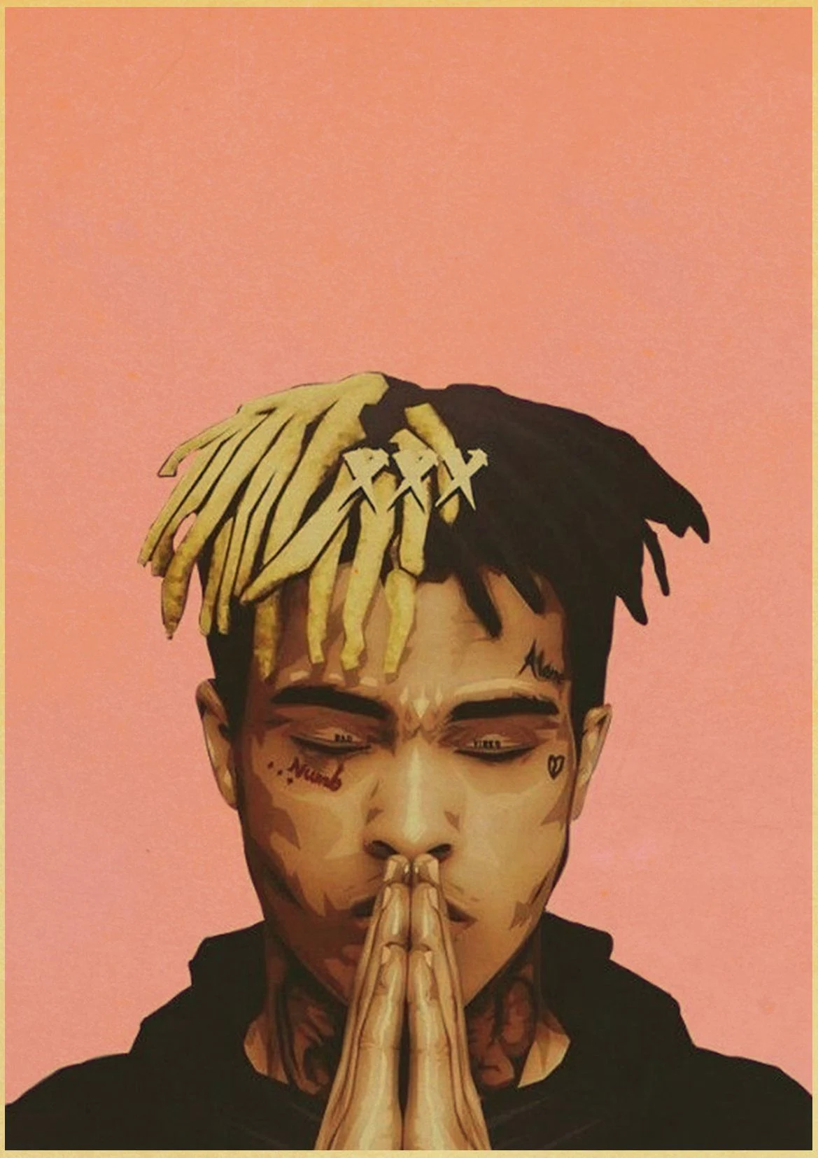 Классический американский рэппер Xxxtentacion Ретро плакат крафт-бумага наклейка для украшения дома стикер на стену - Цвет: E074