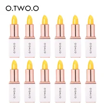 O.TW O.O-Juego de 12 unids/set, bálsamo labial que cambia de color, hidratante higiénico, rosa, Kit de maquillaje antienvejecimiento, cuidado de los labios