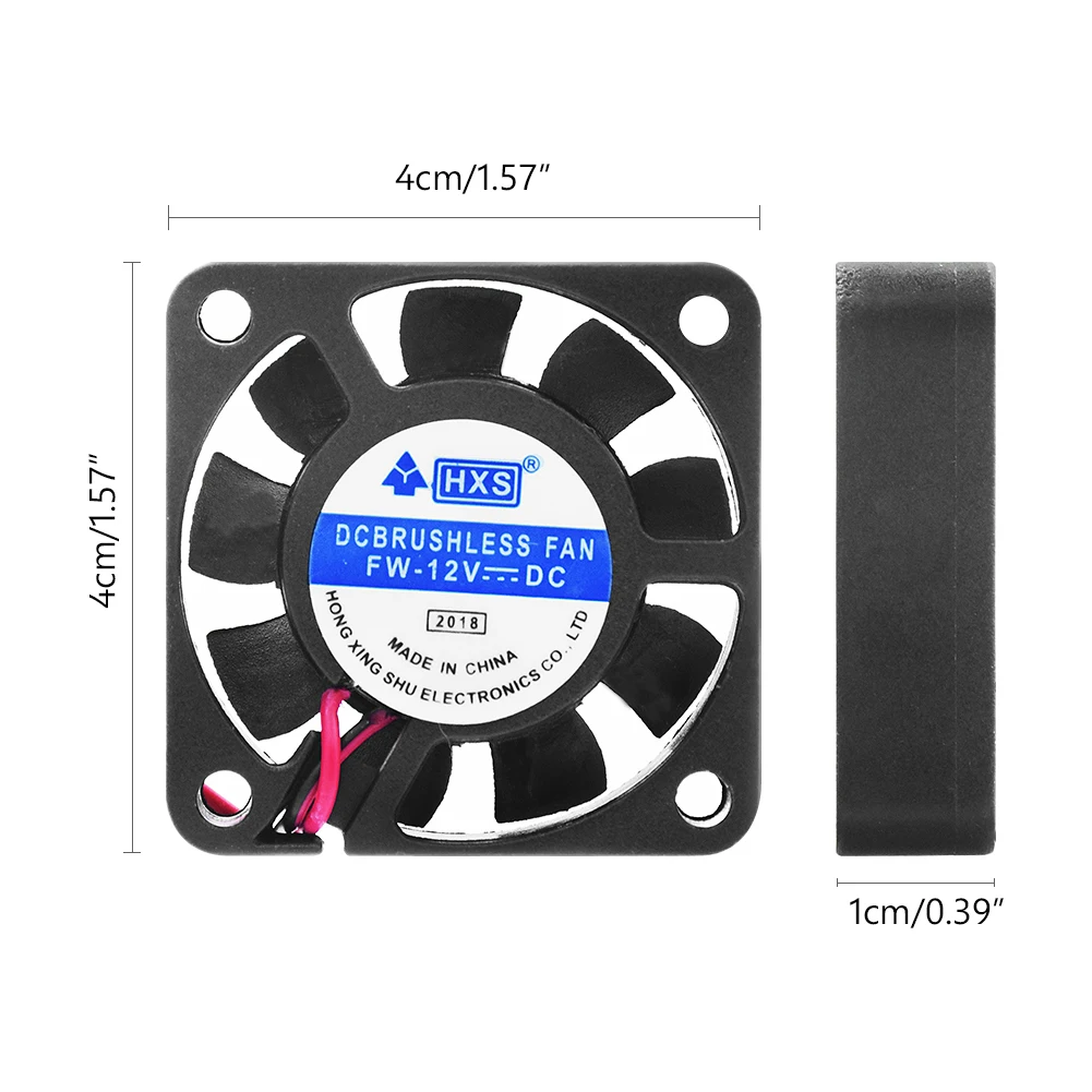 40x40x10mm video chips cpu fan cooler heatsink air exhaust 2 pin 4010 dc 12v 0