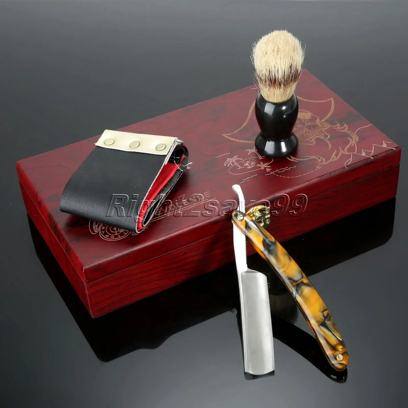 Shaving Barber Folding Knife Straight Edge Shaver Set Shaving Knife