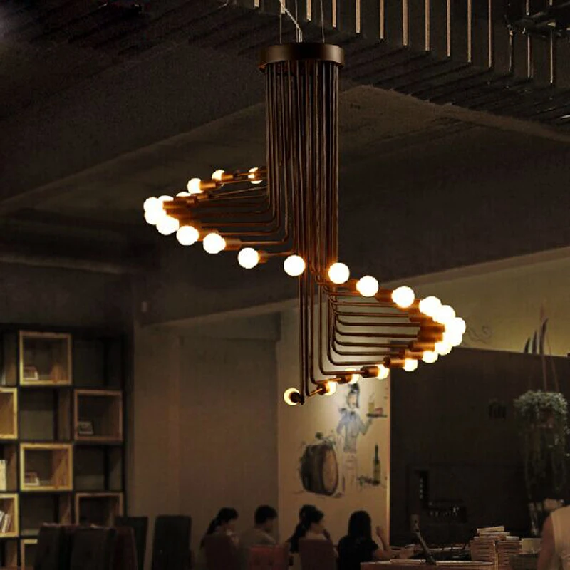 Us 144 3 26 Off Vintage Spiral Chandelier Stage Lighting Fixture Ceiling Lamp Home Decor Suspension Suspension Ceiling Lamp Fixture Light In Ceiling